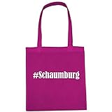 Tasche #Schaumburg Größe 38x42 Farbe Pink Druck Weiss
