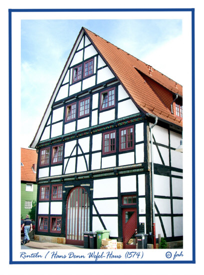 Rinteln - Hans Denn Wefel Haus in der Krankenhäger-Str. von 1574